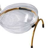 Maxbell Portable Dog Elevated Bowls Double Glass Bowls Pet Dishes Drinker for Puppy Aureate