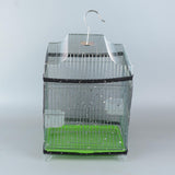 Maxbell Bird Cage Cover Birdcage Catcher for Budgies Parakeet Square Round Cages Black