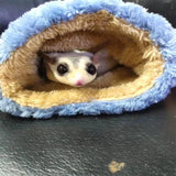 Maxbell Sugar Glider Sleeping Bag Pet Supply Portable for Marmosets Winter Hamster Blue