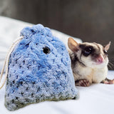 Maxbell Sugar Glider Sleeping Bag Pet Supply Portable for Marmosets Winter Hamster Blue