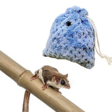 Maxbell Sugar Glider Sleeping Bag Pet Supply Portable for Marmosets Winter Hamster Blue