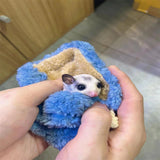 Maxbell Sugar Glider Sleeping Bag Pet Supply Portable for Marmosets Winter Hamster Blue
