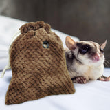 Maxbell Sugar Glider Sleeping Bag Pet Supply Portable for Marmosets Winter Hamster Coffee