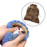 Maxbell Sugar Glider Sleeping Bag Pet Supply Portable for Marmosets Winter Hamster Coffee