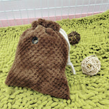Maxbell Sugar Glider Sleeping Bag Pet Supply Portable for Marmosets Winter Hamster Coffee