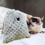 Maxbell Sugar Glider Sleeping Bag Pet Supply Portable for Marmosets Winter Hamster Gray