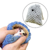 Maxbell Sugar Glider Sleeping Bag Pet Supply Portable for Marmosets Winter Hamster Gray