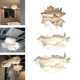 Maxbell Paper Lamp Shade Ceiling Pendant Light Cover White Flower Lampshade Decor S