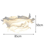 Maxbell Paper Lamp Shade Ceiling Pendant Light Cover White Flower Lampshade Decor L