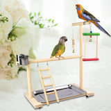 Maxbell Wooden Parrot Playstand Bird Playground Bird Perch Platform for Budgie