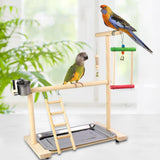 Maxbell Wooden Parrot Playstand Bird Playground Bird Perch Platform for Budgie