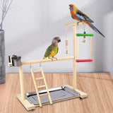 Maxbell Wooden Parrot Playstand Bird Playground Bird Perch Platform for Budgie