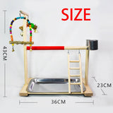 Maxbell Pet Parrot Perch Stand Wooden Lightweight for Cockatoo Training Climbing