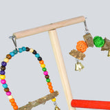 Maxbell Pet Parrot Perch Stand Wooden Lightweight for Cockatoo Training Climbing