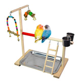 Maxbell Pet Parrot Perch Stand Wooden Lightweight for Cockatoo Training Climbing