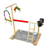 Maxbell Pet Parrot Perch Stand Wooden Lightweight for Cockatoo Training Climbing