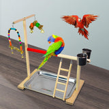 Maxbell Pet Parrot Perch Stand Wooden Lightweight for Cockatoo Training Climbing