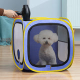 Maxbell Foldable Pet Drying Box Doggy Rabbits House Grooming Cats Dogs Dryer Cage Blue