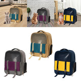Maxbell Portable Pet Cat Carrier Backpack Mesh Window Adjustable Shoulder Strap Khaki