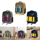 Maxbell Portable Pet Cat Carrier Backpack Mesh Window Adjustable Shoulder Strap Khaki