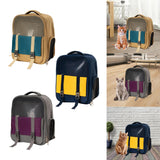Maxbell Portable Pet Cat Carrier Backpack Mesh Window Adjustable Shoulder Strap Khaki