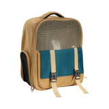 Maxbell Portable Pet Cat Carrier Backpack Mesh Window Adjustable Shoulder Strap Khaki