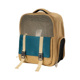 Maxbell Portable Pet Cat Carrier Backpack Mesh Window Adjustable Shoulder Strap Khaki
