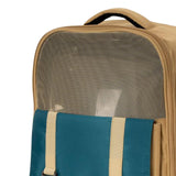 Maxbell Portable Pet Cat Carrier Backpack Mesh Window Adjustable Shoulder Strap Khaki