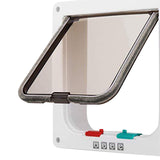 Maxbell Portable Cat Dog Doors Puppy Gate Cat Doors for Window & Wall Indoor Outdoor White