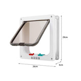 Maxbell Portable Cat Dog Doors Puppy Gate Cat Doors for Window & Wall Indoor Outdoor White