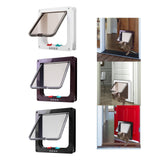 Maxbell Portable Cat Dog Doors Puppy Gate Cat Doors for Window & Wall Indoor Outdoor White