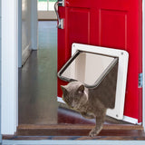 Maxbell Portable Cat Dog Doors Puppy Gate Cat Doors for Window & Wall Indoor Outdoor White