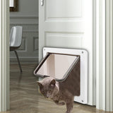 Maxbell Portable Cat Dog Doors Puppy Gate Cat Doors for Window & Wall Indoor Outdoor White