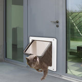 Maxbell Portable Cat Dog Doors Puppy Gate Cat Doors for Window & Wall Indoor Outdoor White