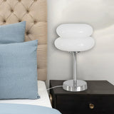 Maxbell Egg Tart Mushroom Table Lamp Decorative Lamp for Bedside desklight Dresser white