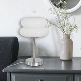 Maxbell Egg Tart Mushroom Table Lamp Decorative Lamp for Bedside desklight Dresser white