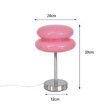 Maxbell Egg Tart Mushroom Table Lamp Decorative Lamp for Bedside desklight Dresser pink