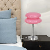 Maxbell Egg Tart Mushroom Table Lamp Decorative Lamp for Bedside desklight Dresser pink