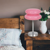 Maxbell Egg Tart Mushroom Table Lamp Decorative Lamp for Bedside desklight Dresser pink