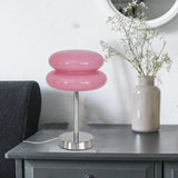 Maxbell Egg Tart Mushroom Table Lamp Decorative Lamp for Bedside desklight Dresser pink