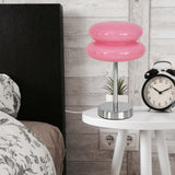 Maxbell Egg Tart Mushroom Table Lamp Decorative Lamp for Bedside desklight Dresser pink