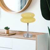 Maxbell Egg Tart Mushroom Table Lamp Decorative Lamp for Bedside desklight Dresser yellow