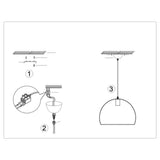Maxbell Modern Glass Chandelier Transparent Lightshade for Restaurant Cafe Bedroom A