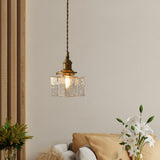 Maxbell Modern Glass Chandelier Transparent Lightshade for Restaurant Cafe Bedroom A