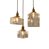 Maxbell Modern Glass Chandelier Transparent Lightshade for Restaurant Cafe Bedroom B