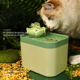 Maxbell 1.5L Cat Water Fountain Pet Accessories Bowl Dish Supplies Traveling Feeder Green with Accessory