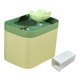 Maxbell 1.5L Cat Water Fountain Pet Accessories Bowl Dish Supplies Traveling Feeder Green with Accessory