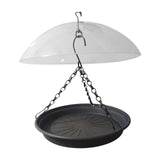 Maxbell Bird Feeder with Waterproof Cover Hanging Bird Bath for Ornament Outside Black