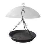 Maxbell Bird Feeder with Waterproof Cover Hanging Bird Bath for Ornament Outside Black