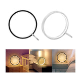 Maxbell Minimalism Round Table Lamp Nightstand Lamps for Breastfeeding Home Decor Black